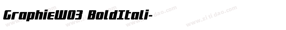 GraphieW03 BoldItali字体转换